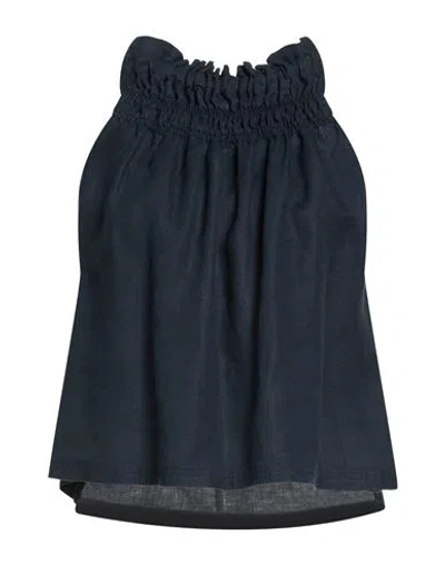 19.70 Nineteen Seventy Woman Top Midnight Blue Size 8 Linen