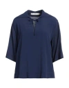 19.70 Nineteen Seventy Woman Top Midnight Blue Size S Lyocell, Cotton, Acetate, Silk