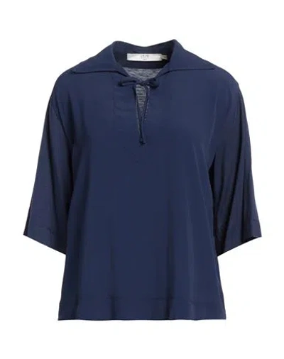 19.70 Nineteen Seventy Woman Top Midnight Blue Size S Lyocell, Cotton, Acetate, Silk