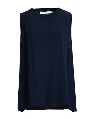 19.70 Nineteen Seventy Woman Top Midnight Blue Size Xl Lyocell, Cotton