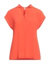 19.70 Nineteen Seventy Woman Top Orange Size S Tencel Lyocell, Cotton