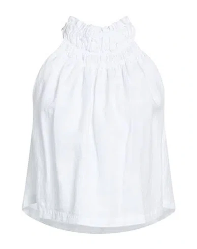 19.70 Nineteen Seventy Woman Top White Size 4 Linen
