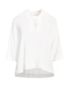 19.70 Nineteen Seventy Woman Top White Size M Lyocell, Cotton, Acetate, Silk In White