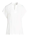 19.70 Nineteen Seventy Woman Top White Size M Tencel Lyocell, Cotton