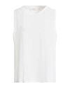 19.70 Nineteen Seventy Woman Top White Size Xl Lyocell, Cotton, Acetate, Silk In White