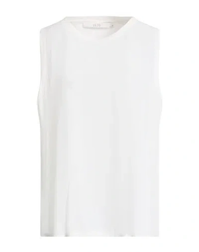 19.70 Nineteen Seventy Woman Top White Size Xl Lyocell, Cotton, Acetate, Silk
