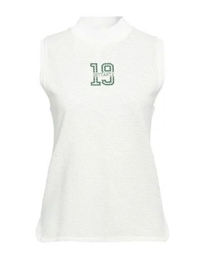 19.70 Nineteen Seventy Woman T-shirt Ivory Size S Polyamide, Viscose, Elastane In White
