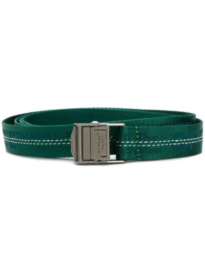 Off-white Industrial Jacquard Belt In Green