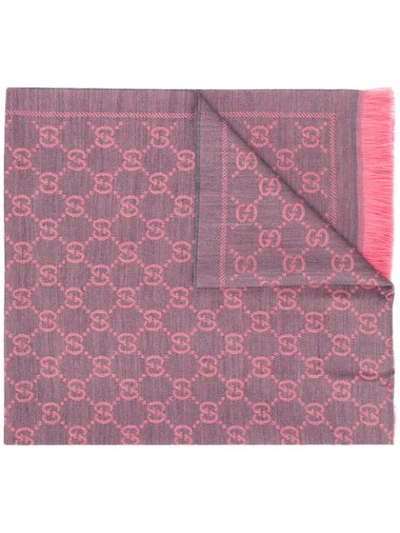 Gucci Gg Supreme Scarf In Pink