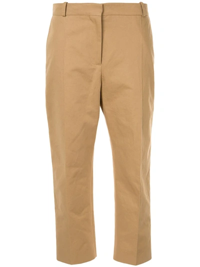 Marni Cropped Tailored Trousers In Beige