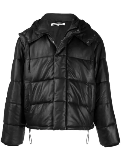 Mcq By Alexander Mcqueen Quilted Leather Hooded Jacket In 1000 Black