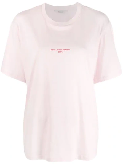 Stella Mccartney Stamped Logo T-shirt - 粉色 In Pink