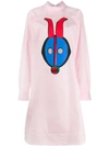 COMME DES GARÇONS SHIRT COMME DES GARÇONS SHIRT GRAPHIC CUT-OUT DETAIL SHIRT - PINK