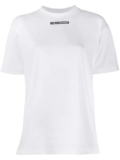 Burberry Unicorn Print Oversized T-shirt In White