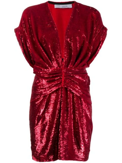 Iro Lilou Sequined Mini Dress In Red