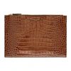 GIVENCHY GIVENCHY BROWN CROC MEDIUM ANTIGONA POUCH