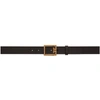 GIVENCHY GIVENCHY BLACK AND GOLD LEATHER 2G BELT