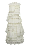 MONCLER GENIUS + SIMONE ROCHA RUFFLED TIERED TAFFETA MIDI DRESS,735880