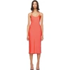 ALEXANDER WANG T ALEXANDERWANG.T PINK LIGHT WASH AND GO LIGHT OPEN BACK DRESS