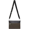 FENDI FENDI BROWN AND BLACK MEDIUM FOREVER FENDI MESSENGER BAG