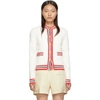 GUCCI GUCCI WHITE GG CARDIGAN