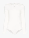 OFF-WHITE OFF-WHITE EMBROIDERED LOGO BODYSUIT,OWDD009E19E67091011013868569