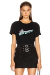 Saint Laurent Printed Cotton-jersey T-shirt In Black & Multicolor