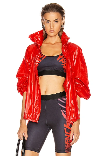 Givenchy Removable Logo Hoodie Windbreaker In Red