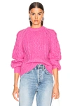 A.L.C A.L.C. MICK SWEATER IN BUBBLEGUM,ALC-WK113