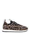 Fendi Ffreedom Logo Embroidered Sneaker In Brown & Black