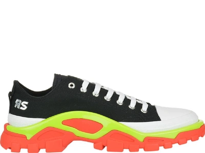 Adidas Originals Adidas By Raf Simons Detroit Runner Low Top Sneakers In Black,red,white