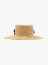 GUCCI GUCCI NEUTRAL RIBBON STRAW HAT,5770123HH7114034532