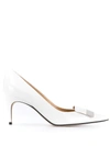 SERGIO ROSSI PLAQUE-EMBELLISHED PUMPS