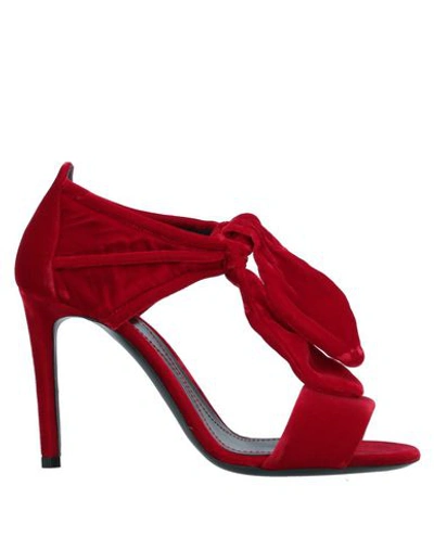 Giorgio Armani Sandals In Red
