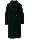 STELLA MCCARTNEY FURRY DOUBLE-BREASTED COAT