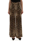 DOLCE & GABBANA DOLCE & GABBANA LEOPARD PRINT WIDE PANTS