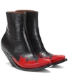 VETEMENTS LEATHER ANKLE BOOTS,P00404977