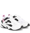 Nike M2k Tekno Leather And Mesh Sneakers In White