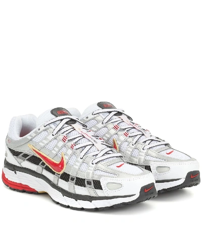 Nike P-6000 Mesh Sneakers In White