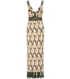 RABANNE FLORAL AND LACE MAXI DRESS,P00390544