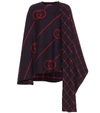 GUCCI WOOL AND SILK CAPE,P00399775