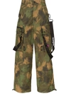 OFF-WHITE CAMOUFLAGE LOOSE CARGO TROUSERS
