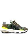 VALENTINO GARAVANI VALENTINO VALENTINO GARAVANI BOUNCE CAMOUFLAGE SNEAKERS - GREEN
