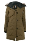 Canada Goose Chelsea Fur-hood Parka Coat In Green
