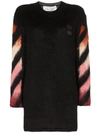OFF-WHITE OMBRÉ ARROW-PRINT KNITTED DRESS