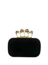 ALEXANDER MCQUEEN ALEXANDER MCQUEEN EMBELLISHED CLUTCH BAG - 黑色