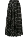 Valentino Vltn Print Skirt In Black