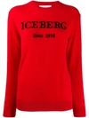 ICEBERG ICEBERG LOGO JUMPER - 红色