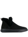 Hogan Wintery Feeling Suede Ankle Boots In Black