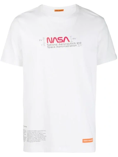 Heron Preston Nasa Print Regular Cotton T-shirt In White